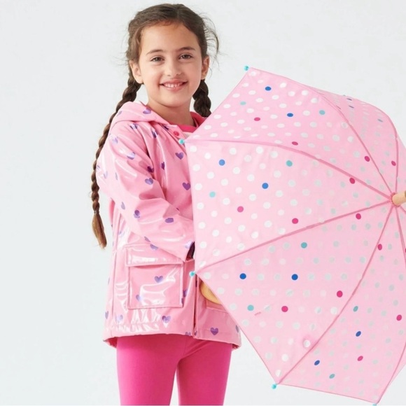 Hatley Other - Hatley Glitter Hearts  Girls Rain Jacket Size 6